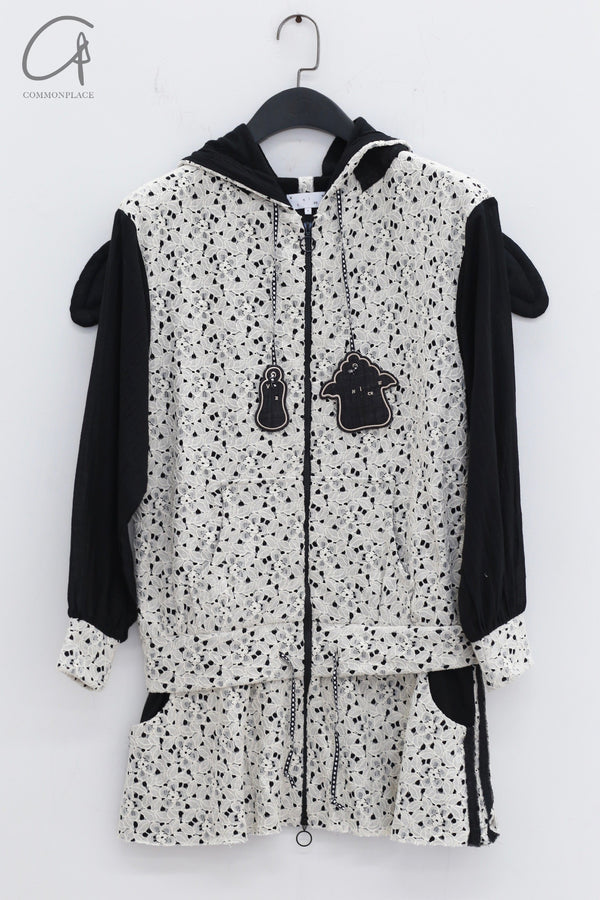 VeniceW 24 spring and summer lace hoodie 1HD sea puffin
